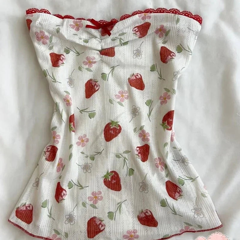Y2k Tank Top Flower Harajuku Graphic Print Rock Goth Unique Crop top Streetwear Punk Vintage Sleeveless Top Casual Hip Hop Vest