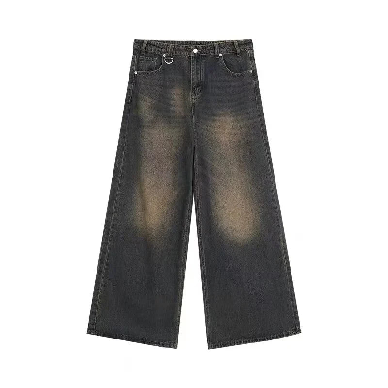 Baggy Jeans Unisex Vintage American Style Straight Wide Leg Denim Pants Brand Sale Casual Trousers