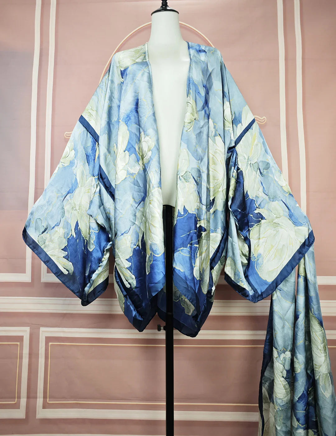 Elegant Floral Lady Beach Bikini Mini Kimonos Plus Size African Swimwear Loose Cardigans Clothes