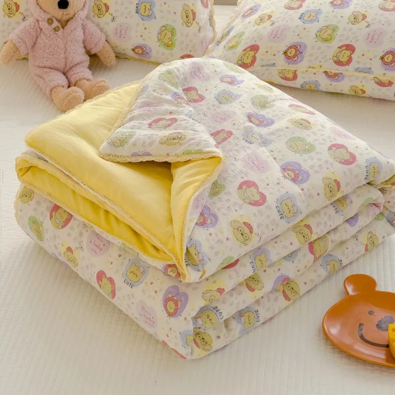 Sweet Printed Air-Condition Blanket Soft Skin-Friendly quilted quilt Breathable Cooling Comforter Queen King Beds