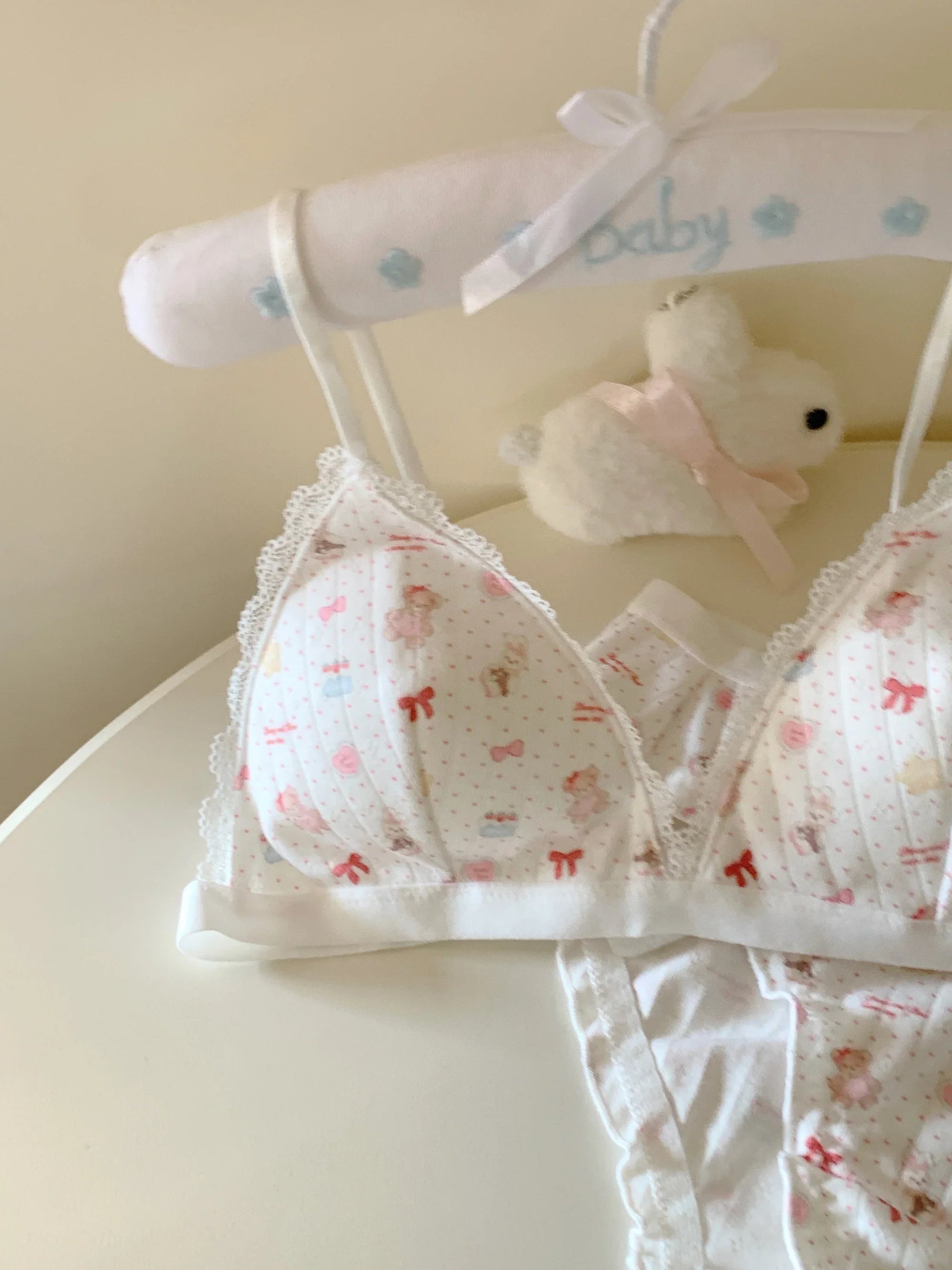 Secret of the Happy Little Bear Lingerie Sweet Feminine 100% Cotton Breathable Underwear