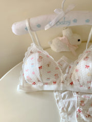 Secret of the Happy Little Bear Lingerie Sweet Feminine 100% Cotton Breathable Underwear