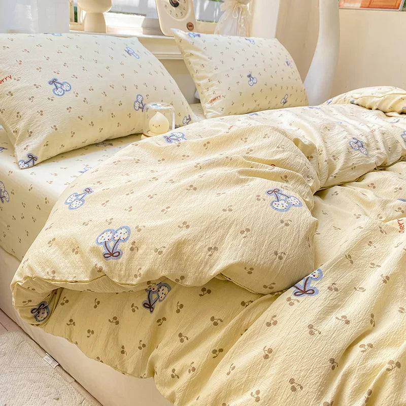 Floral Style Duvet Cover Breathable Quilts Cover Single/Double/Queen Size Comforter Cover Home Bedding (Pillowcase Need Order)