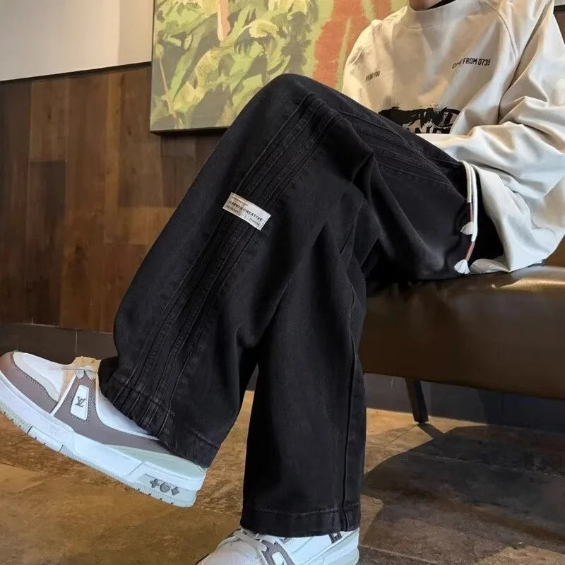 Three bar American retro jeans spring