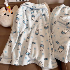 Kawaii Miffy Sleepwear Creative Cartoon Blue Star Bowknot Rabbit