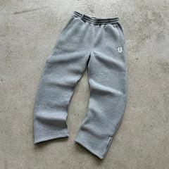 Drawstring Zipper Sweatpants Solid Color Casual High Street Hip-Hop Rap Street Y2K Style High Waist Trousers