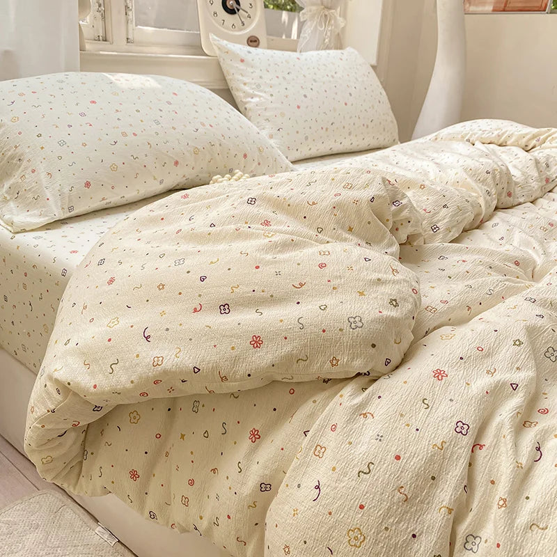 Floral Style Duvet Cover Breathable Quilts Cover Single/Double/Queen Size Comforter Cover Home Bedding (Pillowcase Need Order)