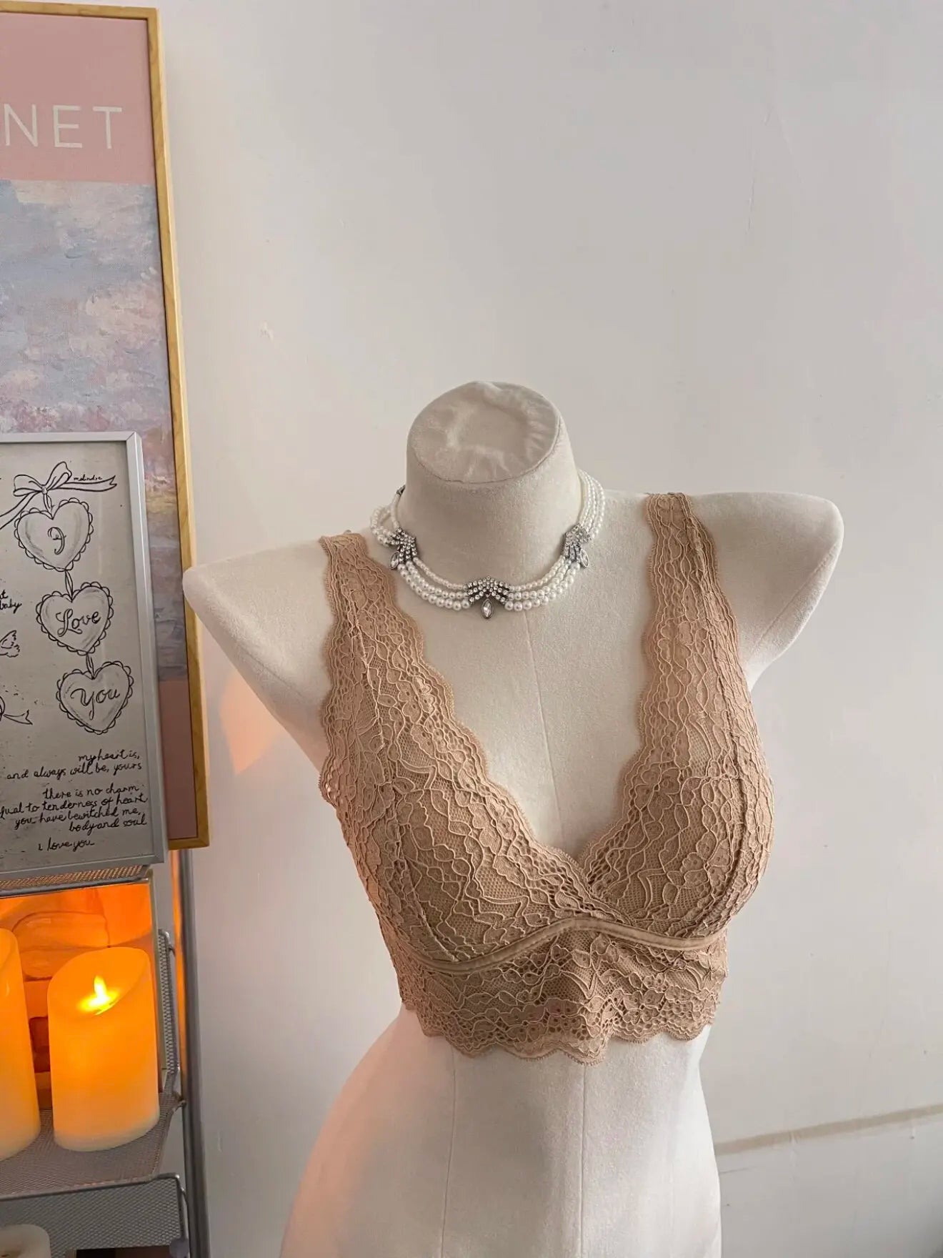 Sexy Backless Lace Camisole Inner Wear