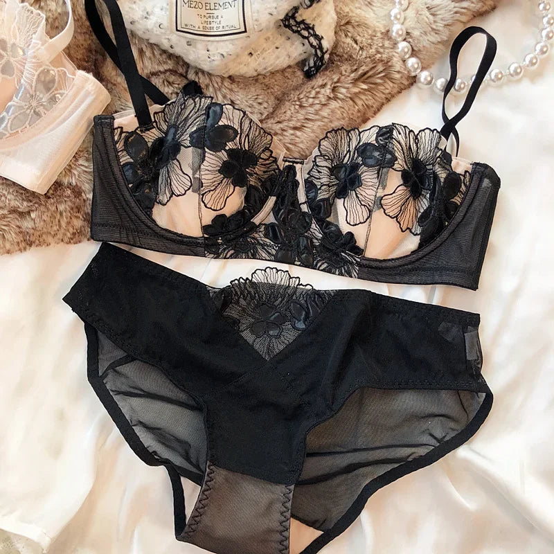 Sexy French Embroidery Underwear