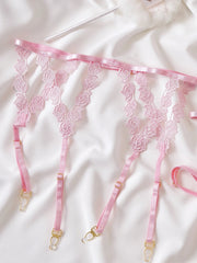 Sexy Lace Hanging Neck Slimming Lingerie Set