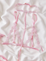 Sexy Lace Hanging Neck Slimming Lingerie Set