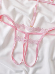 Sexy Lace Hanging Neck Slimming Lingerie Set