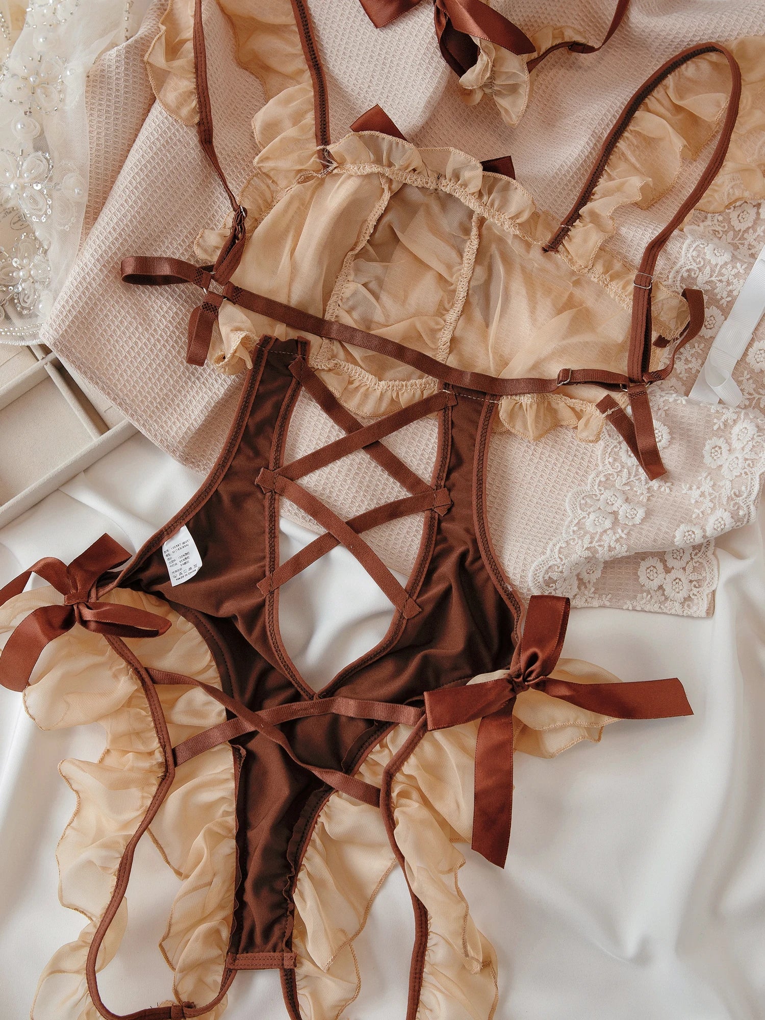 Sexy Lace-Up Backless Bodysuit