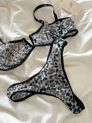 Sexy Leopard Print Thin Lace Underwear