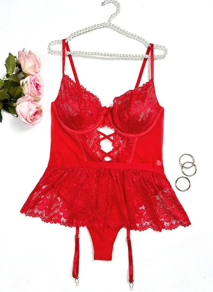 Sexy Lingerie Lace Bra And Panty Set