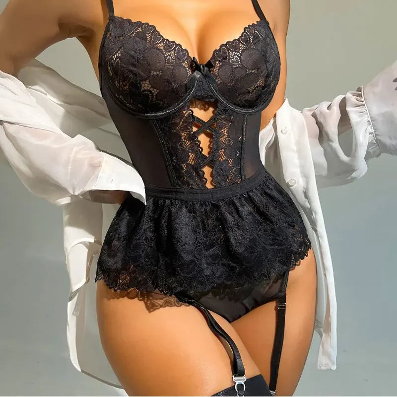 Sexy Lingerie Lace Bra And Panty Set