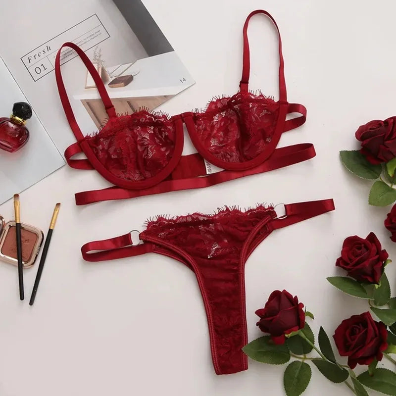 Sexy Lingerie Woman Lace Transparent Underwear