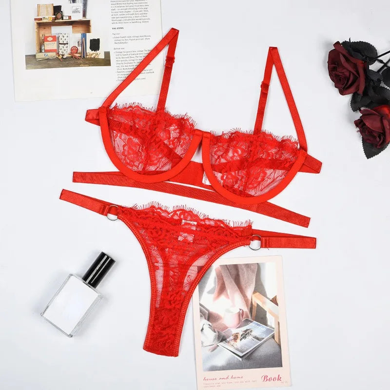 Sexy Lingerie Woman Lace Transparent Underwear