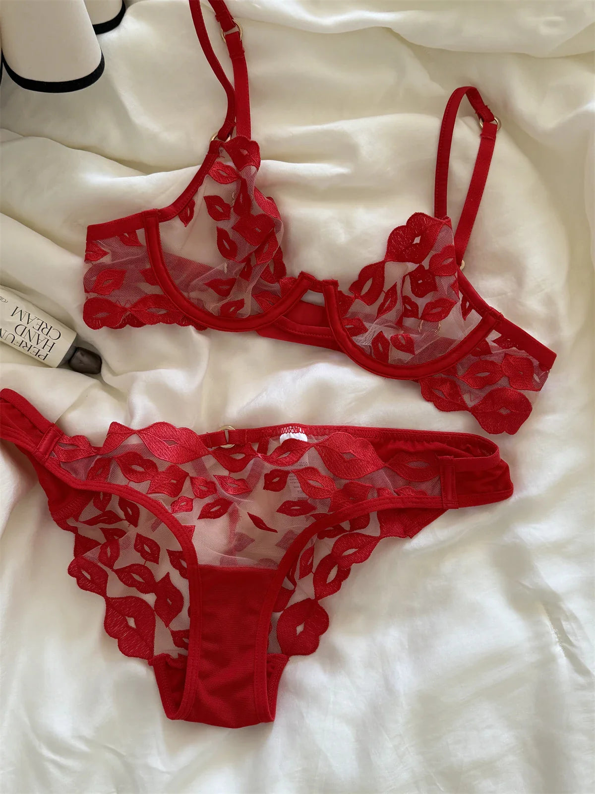 Sexy gathering mesh lace Underwear