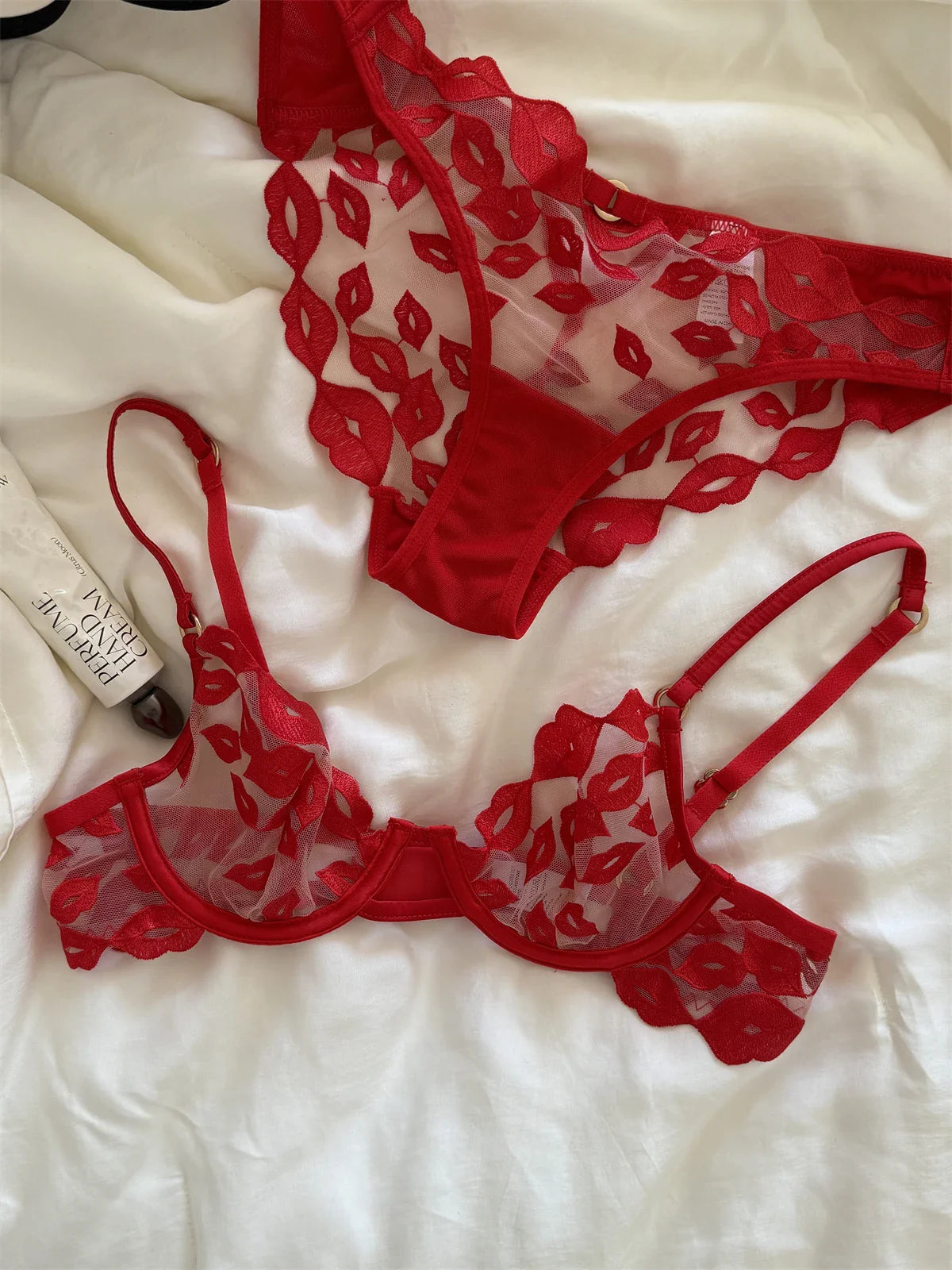Sexy gathering mesh lace Underwear