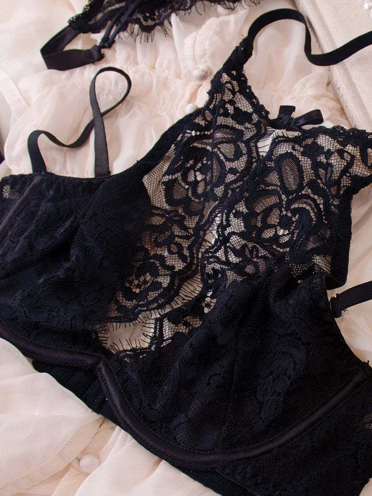 Sexy lace temperament womanly bra Set