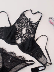 Sexy lace temperament womanly bra Set