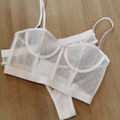 Sexy lace ultra-thin bra briefs Set