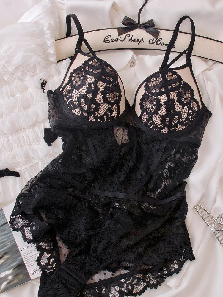 Sexy light lace bra push up black lingerie ladies Underwear