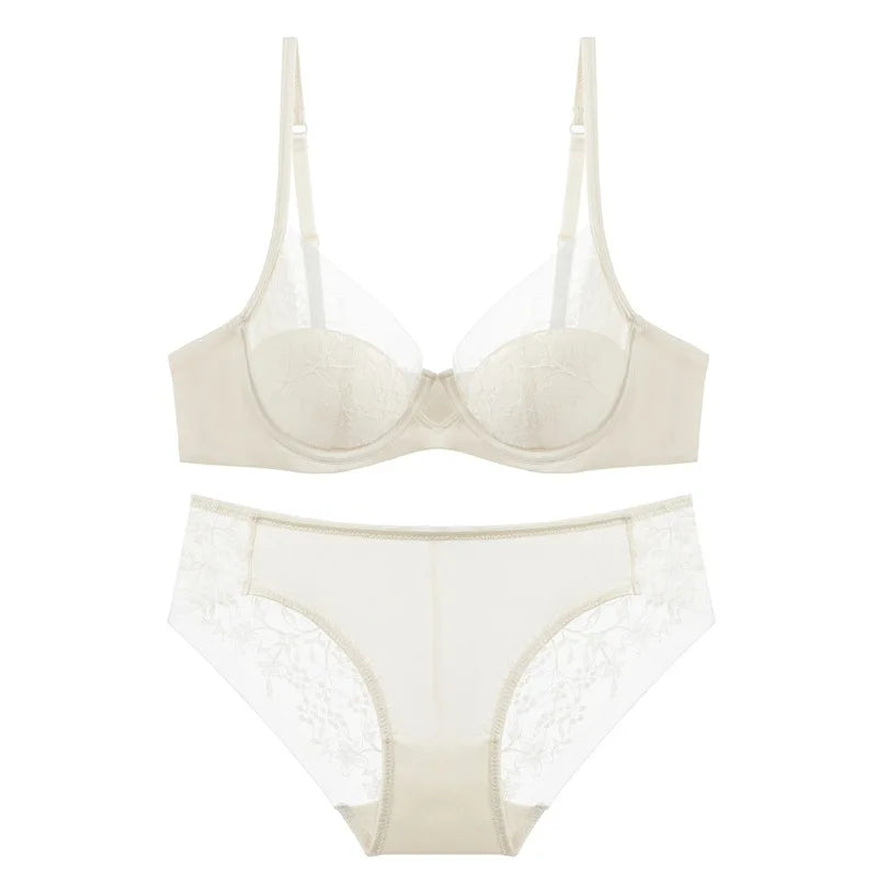 Sexy lingerie women small breasts gathered lace bra to collect side breasts to prevent sagging with steel ring bars panty set