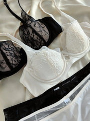 Sexy lingerie women small breasts gathered lace bra to collect side breasts to prevent sagging with steel ring bars panty set
