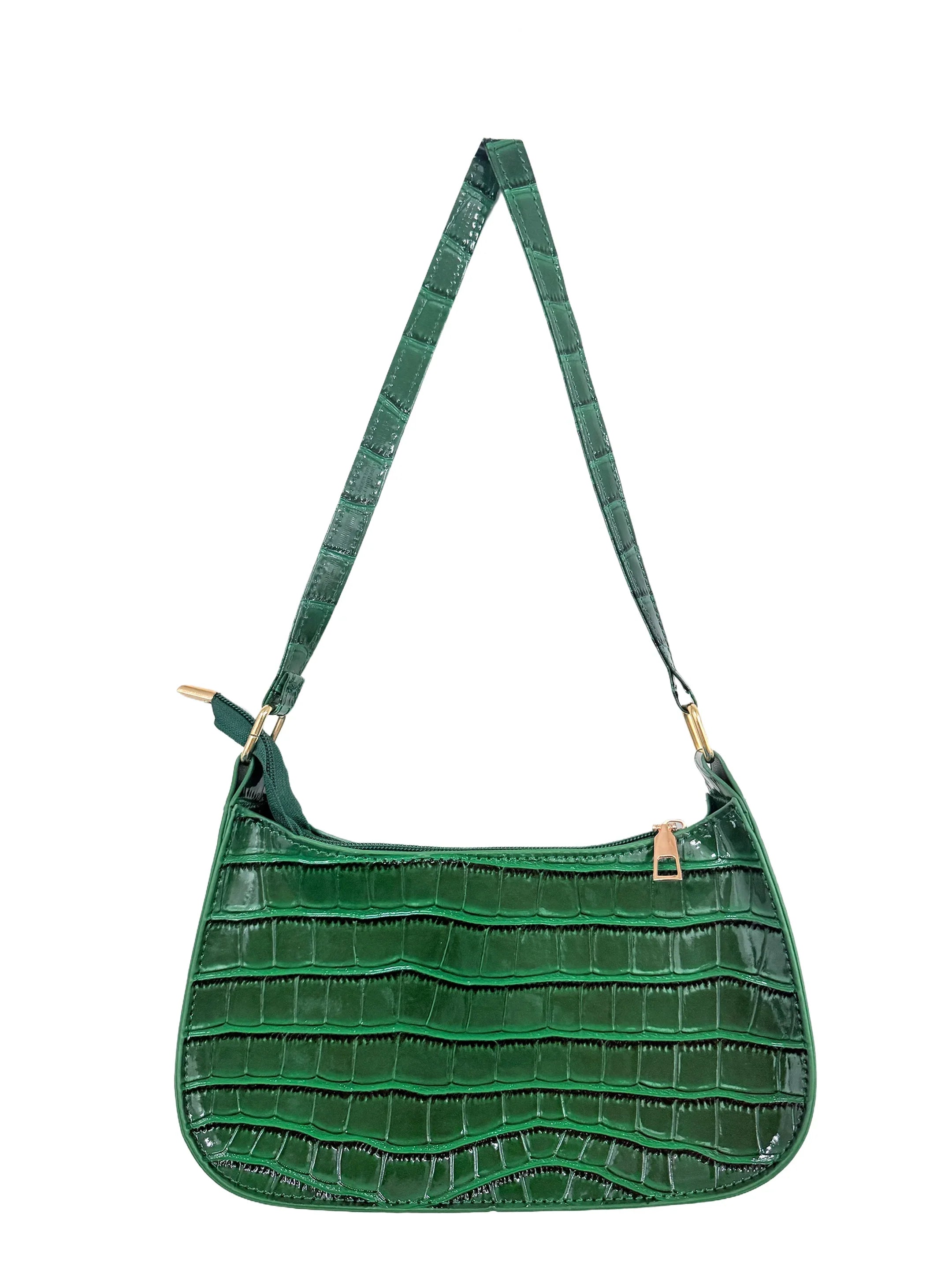 Vintage Patent Leather Shoulder Bag Handbags Casual Designer Hobos Underarm Bag