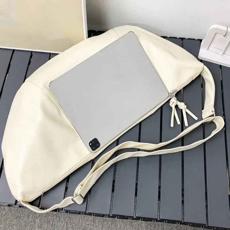 Stylish Dumpling Shaped PU Crossbody Bag