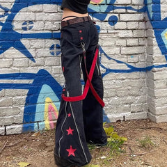 Straight Tube Y2k Jeans Ladies Darkness European