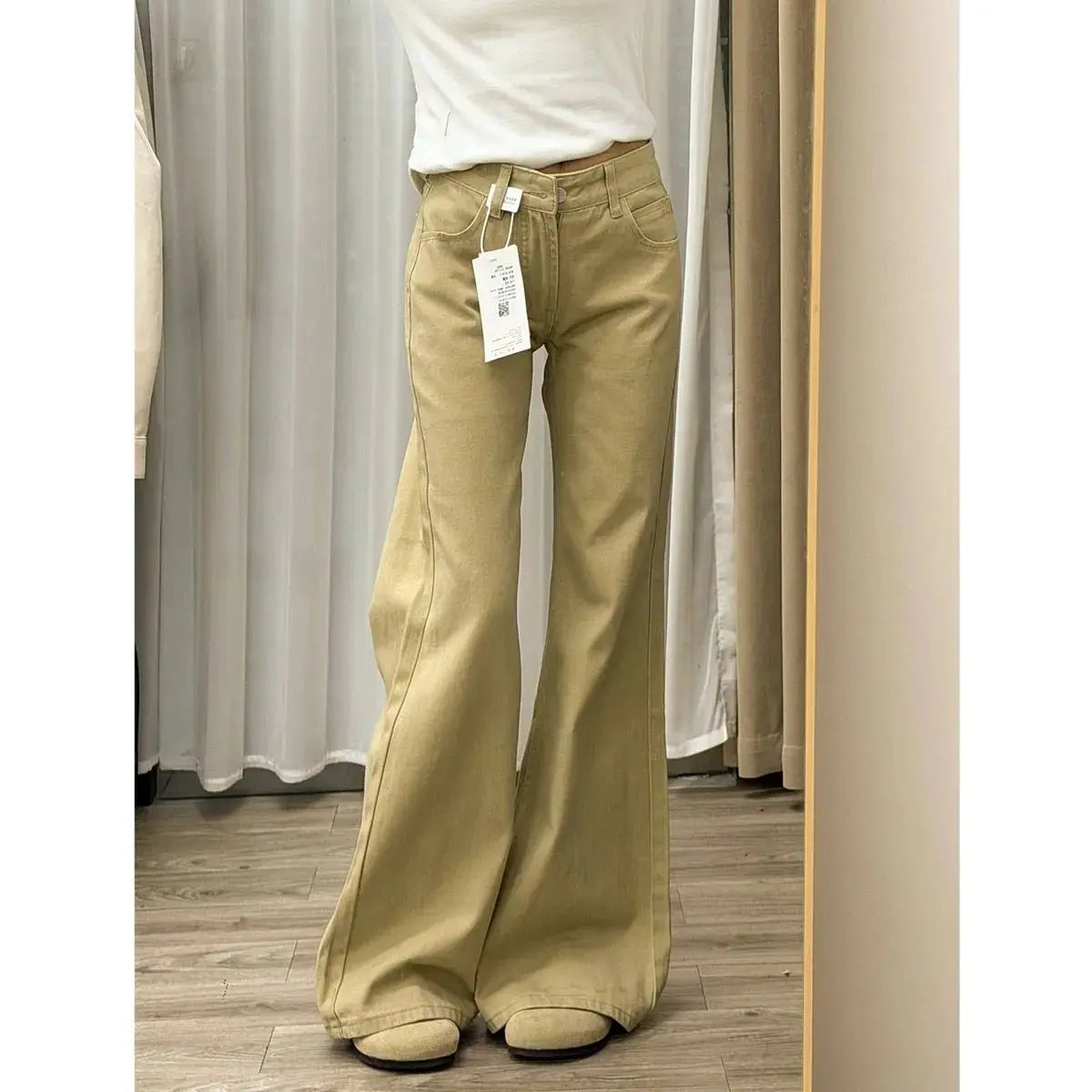 Ladies Jeans Flare Trousers Leisure Slimming Vintage Inspired  High Waist Bell pants Flared jeans jeans y2k