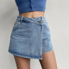 High-waisted Slimming Denim Skirt