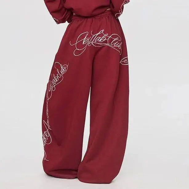 Gothic Letter Embroidery Hip Hop Clothing Oversized Streetwear Y2K American Loose Jogger Casual Sweatpants