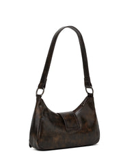 Y2K Retro Style Shoulder Bag, Maillard Pleated Rivet Armpit Bag,able Ladies Cool Leather Shoulder Bag