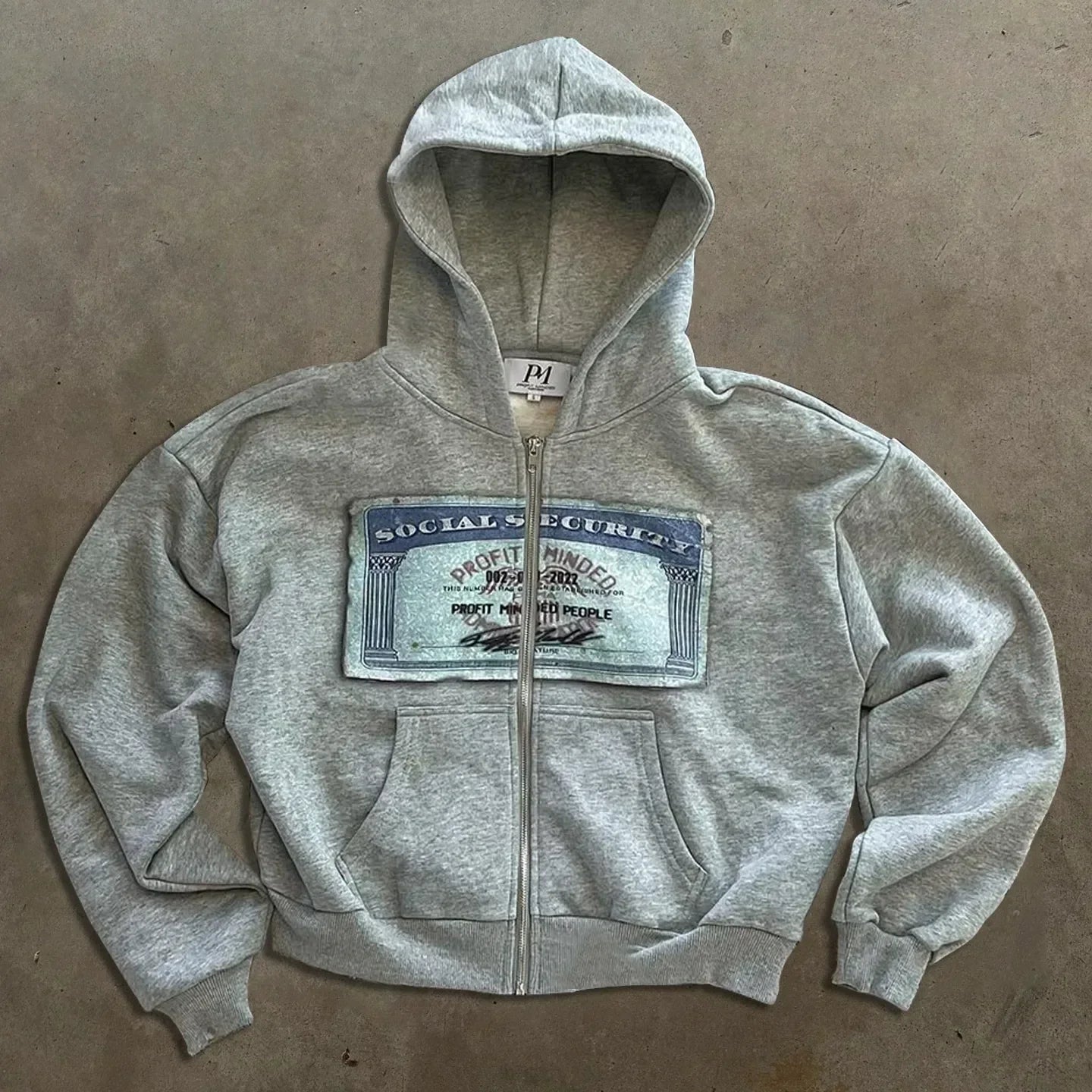 Streetwear American Y2k Hoodie Harajuku Retro Pattern Printed Loose Zipper Hoodie Casual Super Large Hoodie Sportswear