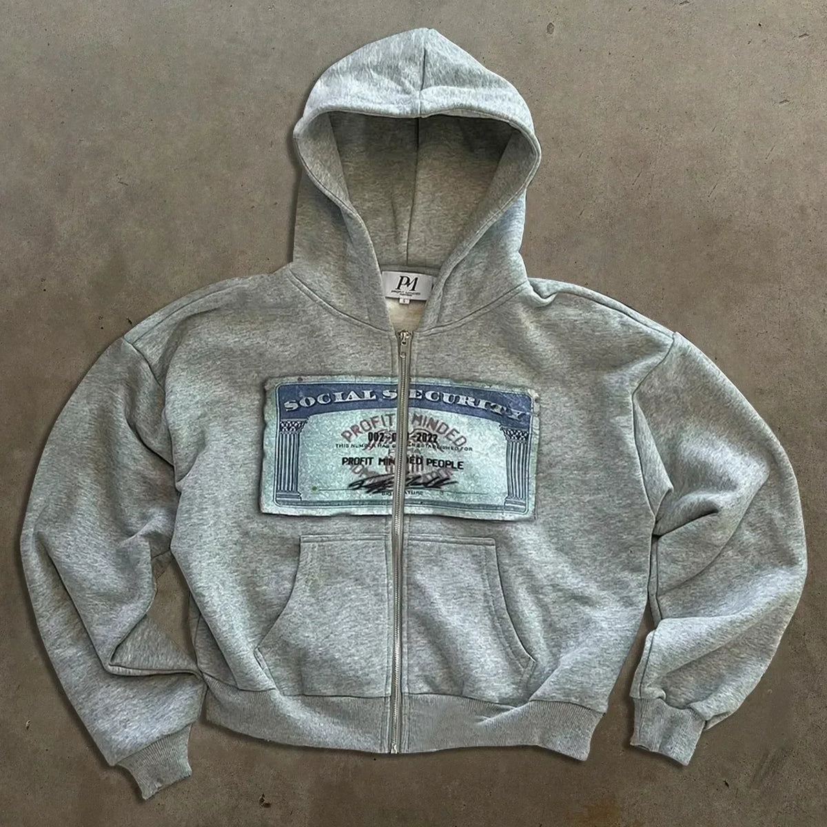 Streetwear American Y2k Hoodie Harajuku Retro Pattern Printed Loose Zipper Hoodie Casual Super Large Hoodie Sportswear