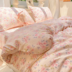 Floral Style Duvet Cover Breathable Quilts Cover Single/Double/Queen Size Comforter Cover Home Bedding (Pillowcase Need Order)