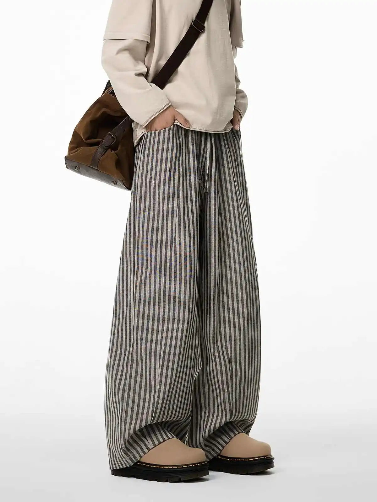 Black Gothic Striped Long Pants Baggy Sweatpants Harajuku Y2k Emo Vintage Oversize Trousers Japanese Clothes