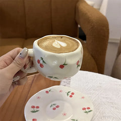 Korean ins style, hand-painted handmade ceramic coffee cups