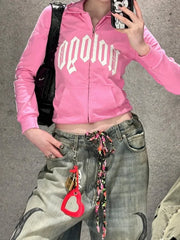 American Gothic Print Blue Wash Jeans Y2K Retro Hip Hop Loose Casual Street High Waist Straight Jeans