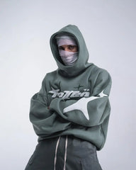 Retro Gothic Hoodie American High Street TrendY2k Harajuku Loose
