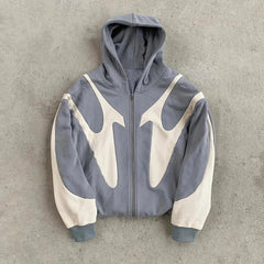 American Retro Letter Printed Devil Pattern Hoodie Y2k Harajuku Casual Couple Zipper Hoodies Sweatshirt Street Clothing