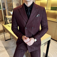 Business Clothing groom suit Wedding suit 3 Piece jacket vest pantsHigh-end business suit set dress