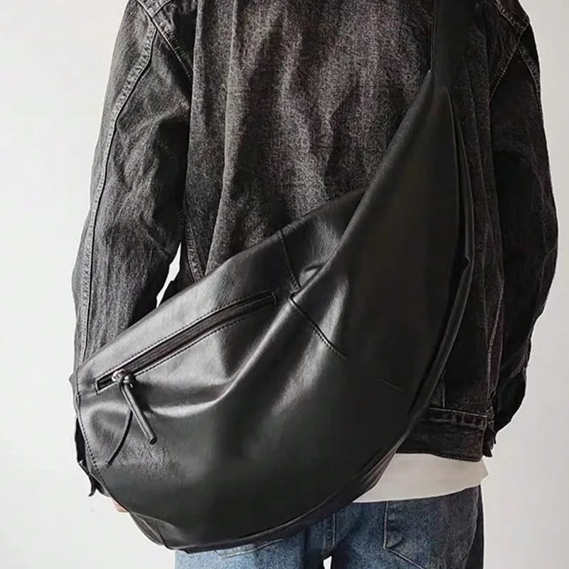 Stylish Dumpling Shaped PU Crossbody Bag
