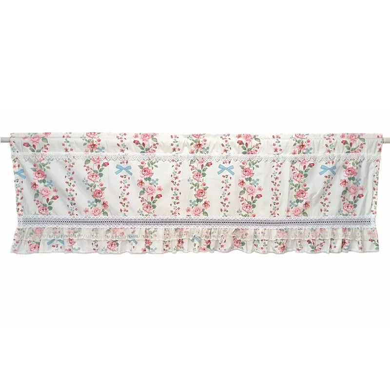 Korean Sweet Flowers Short Curtains