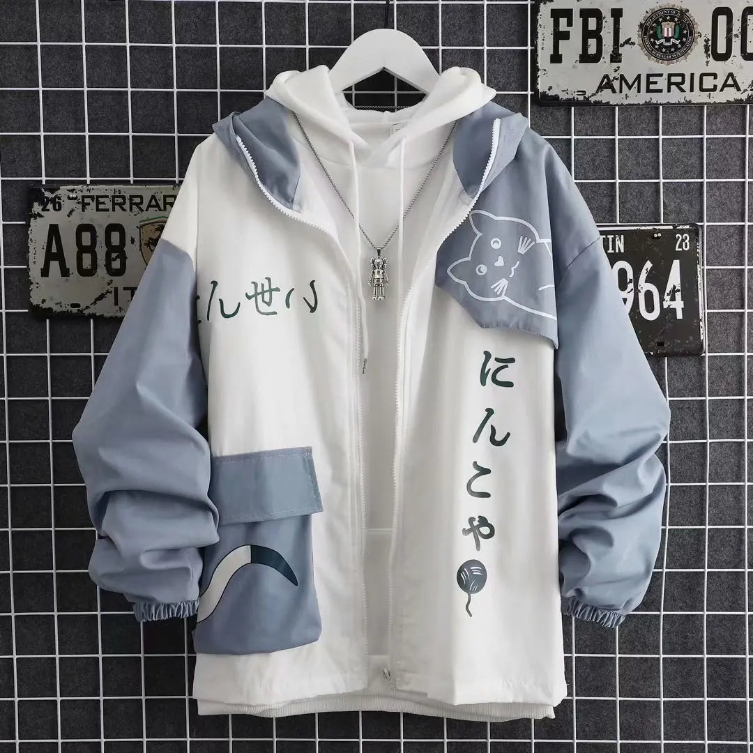 Korean Blackpink Long Sleeve Harajuku Zip Up Hooded Sweatshirts Top Kawaii Clothing Streetwear
