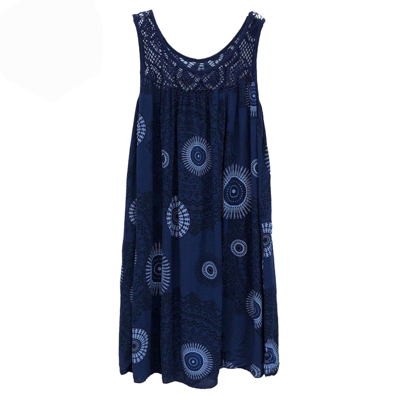 clothing sleeveless camisole dress lace print sleeveless large swing loose dress long skirt plus size